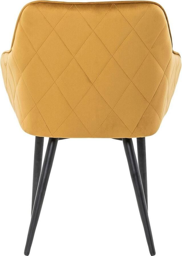 SalesFever Stoel met armleuningen Komfortabler Esszimmerstuhl mit Stil met diamantvormig stiksel aan de achterkant - Foto 3