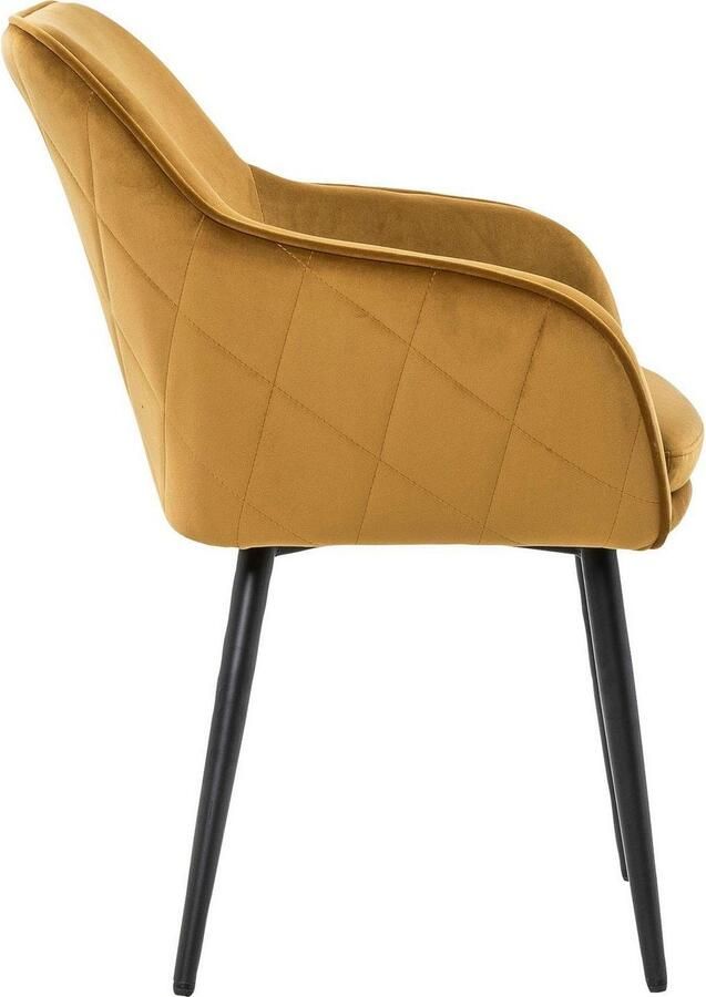 SalesFever Stoel met armleuningen Komfortabler Esszimmerstuhl mit Stil met diamantvormig stiksel aan de achterkant - Foto 4