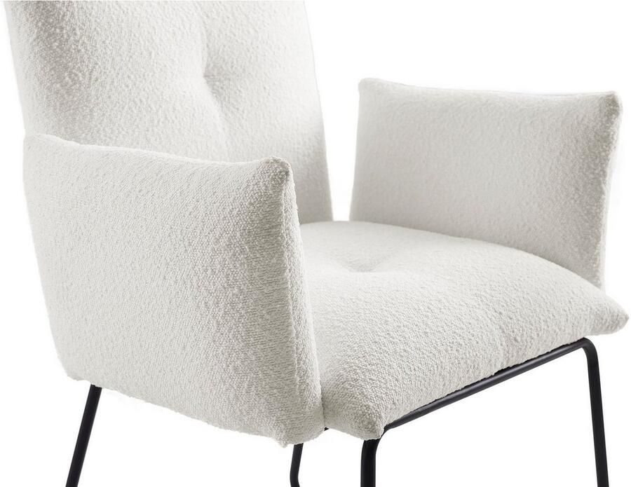 SalesFever Stoel met armleuningen Komfortabler Esszimmerstuhl mit Stil met golfvering - Foto 3