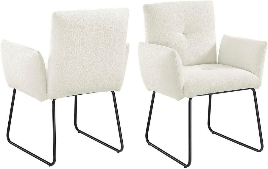 SalesFever Stoel met armleuningen Komfortabler Esszimmerstuhl mit Stil met golfvering - Foto 12