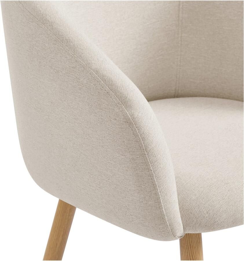 SalesFever Stoel met armleuningen Komfortabler Esszimmerstuhl mit Stil Oeko-Tex gecertificeerd en PFC-vrij (set 2 stuks) - Foto 2