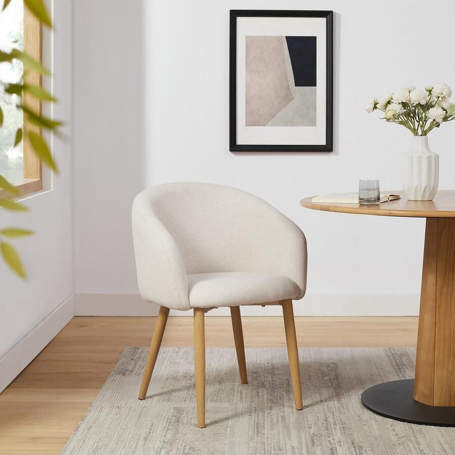 SalesFever Stoel met armleuningen Komfortabler Esszimmerstuhl mit Stil Oeko-Tex gecertificeerd en PFC-vrij (set 2 stuks)