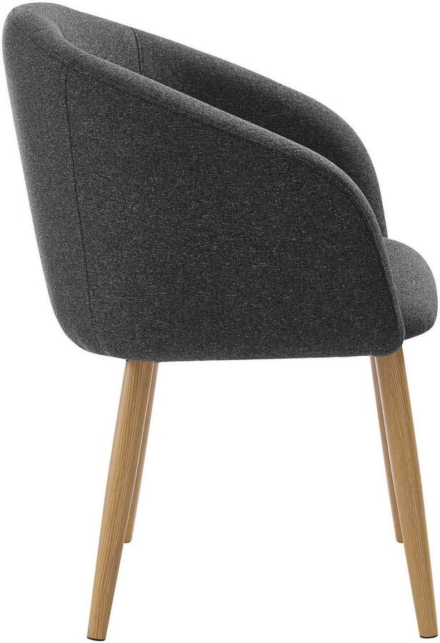 SalesFever Stoel met armleuningen Komfortabler Esszimmerstuhl mit Stil Oeko-Tex gecertificeerd en PFC-vrij (set 2 stuks) - Foto 5