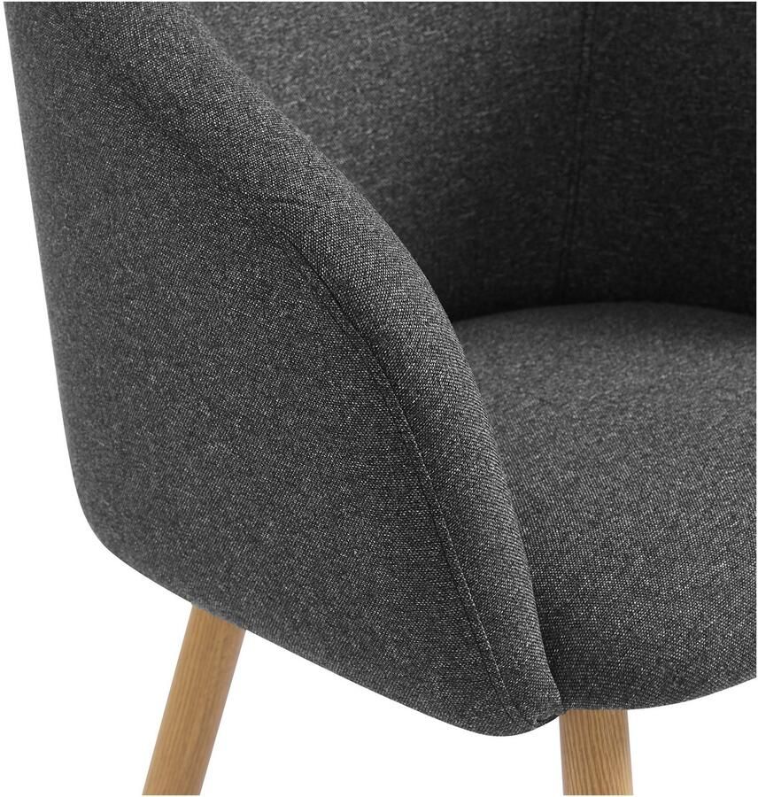 SalesFever Stoel met armleuningen Komfortabler Esszimmerstuhl mit Stil Oeko-Tex gecertificeerd en PFC-vrij (set 2 stuks) - Foto 2