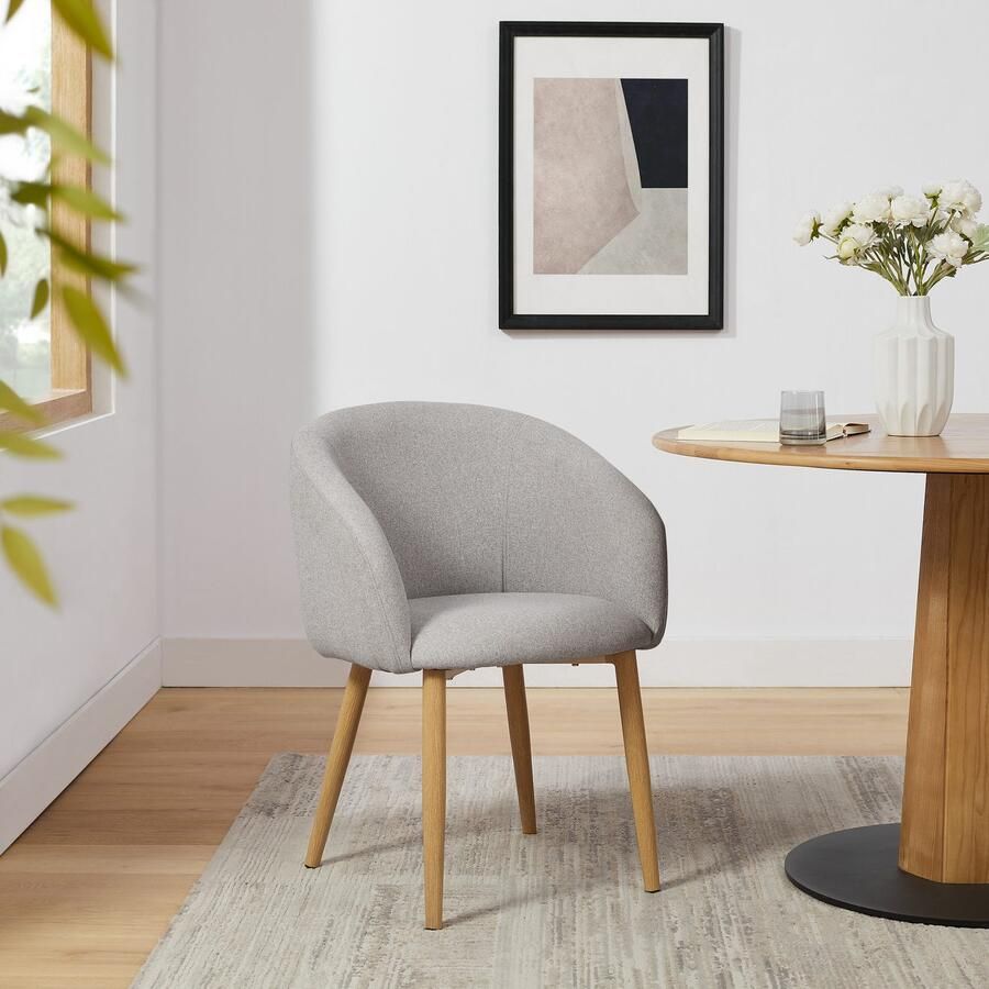 SalesFever Stoel met armleuningen Komfortabler Esszimmerstuhl mit Stil Oeko-Tex gecertificeerd en PFC-vrij (set 2 stuks)