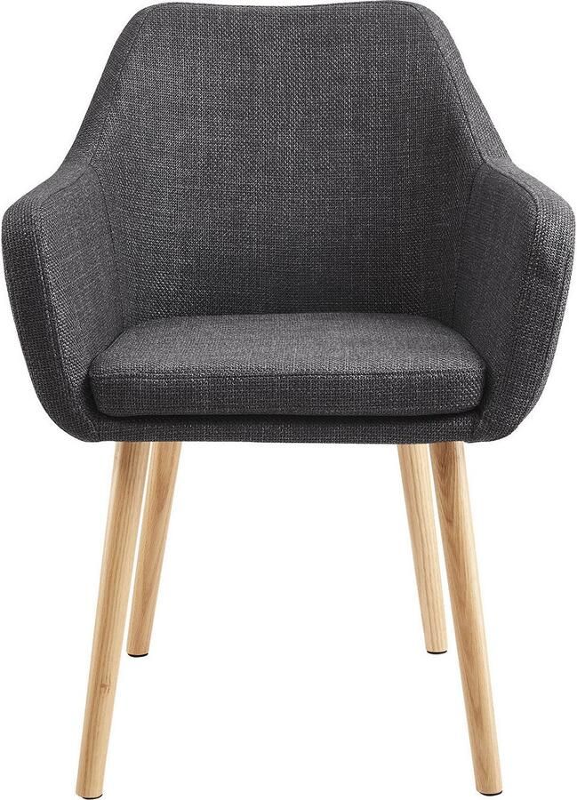 SalesFever Stoel met armleuningen Komfortabler Esszimmerstuhl mit Stil Stoelpoten van massief eikenhout - Foto 3