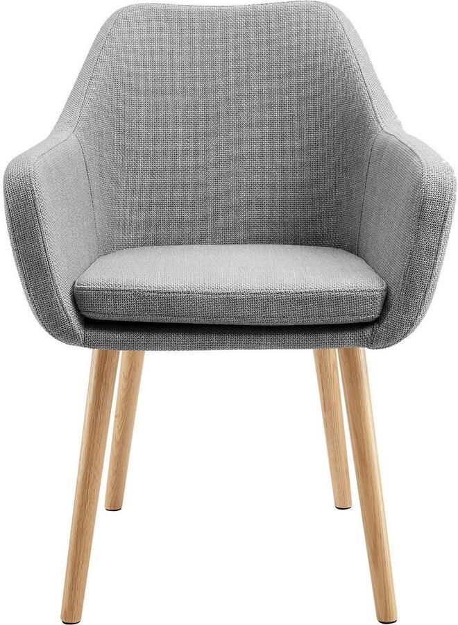 SalesFever Stoel met armleuningen Komfortabler Esszimmerstuhl mit Stil Stoelpoten van massief eikenhout - Foto 3