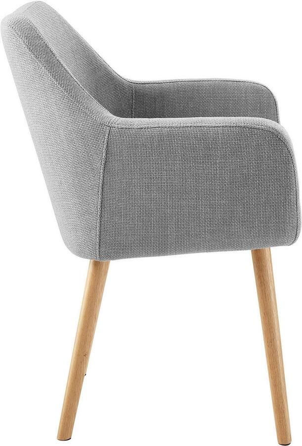 SalesFever Stoel met armleuningen Komfortabler Esszimmerstuhl mit Stil Stoelpoten van massief eikenhout - Foto 4