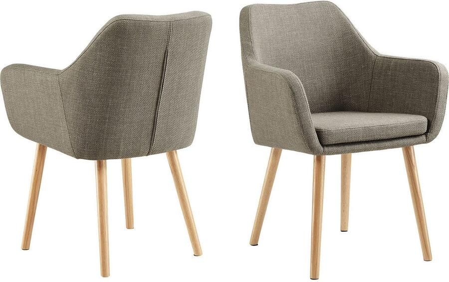 SalesFever Stoel met armleuningen Komfortabler Esszimmerstuhl mit Stil Stoelpoten van massief eikenhout - Foto 6