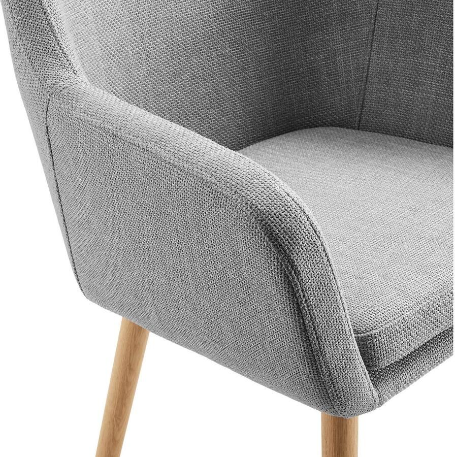 SalesFever Stoel met armleuningen Komfortabler Esszimmerstuhl mit Stil Stoelpoten van massief eikenhout