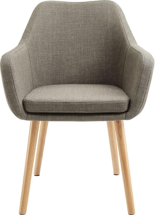 SalesFever Stoel met armleuningen Komfortabler Esszimmerstuhl mit Stil Stoelpoten van massief eikenhout - Foto 3