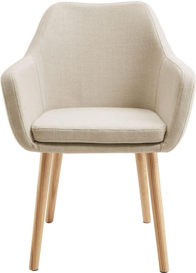 SalesFever Stoel met armleuningen Komfortabler Esszimmerstuhl mit Stil Stoelpoten van massief eikenhout - Foto 3