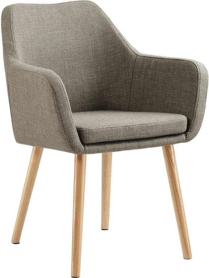 SalesFever Stoel met armleuningen Komfortabler Esszimmerstuhl mit Stil Stoelpoten van massief eikenhout - Foto 2