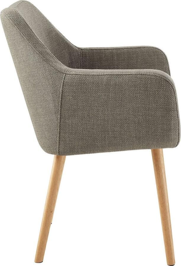 SalesFever Stoel met armleuningen Komfortabler Esszimmerstuhl mit Stil Stoelpoten van massief eikenhout - Foto 4