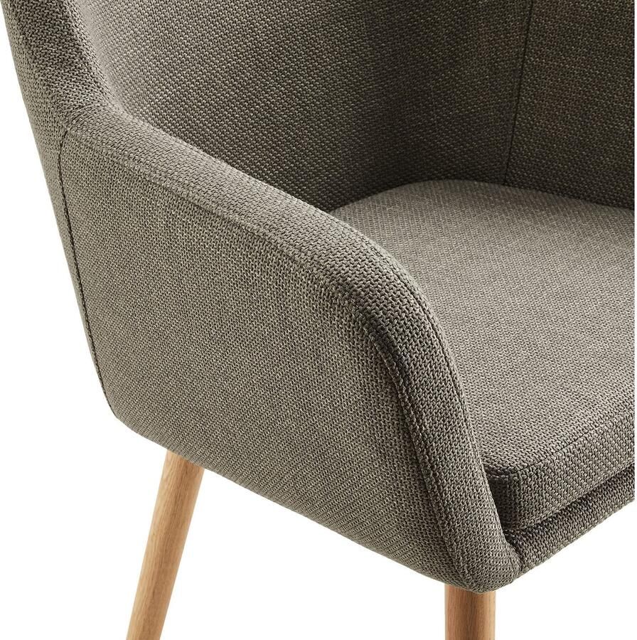 SalesFever Stoel met armleuningen Komfortabler Esszimmerstuhl mit Stil Stoelpoten van massief eikenhout