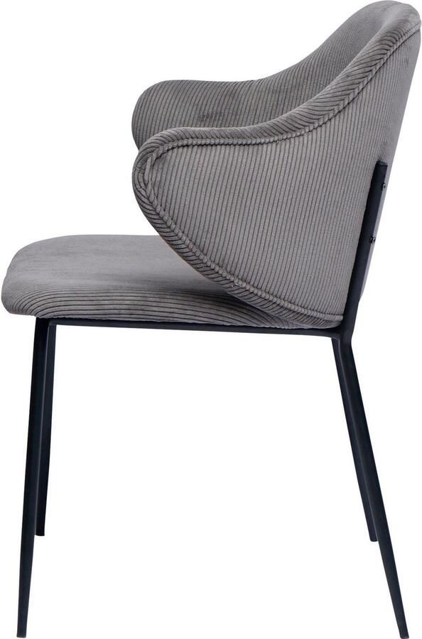 SalesFever Stoel met armleuningen Skive Zweier-Set mit stilvollem Cord-Optik Bezug Bekleding in corduroy-look (set 2 stuks) - Foto 7