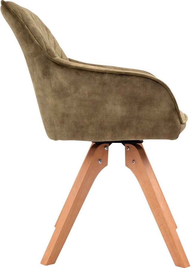 SalesFever Stoel met armleuningen Växjö Esszimmerstuhl Komfort und Stil 180° draaiplaat onder de zitting (1 stuk) - Foto 4