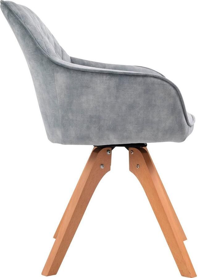 SalesFever Stoel met armleuningen Växjö Esszimmerstuhl Komfort und Stil 180° draaiplaat onder de zitting (1 stuk) - Foto 3