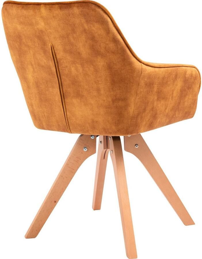 SalesFever Stoel met armleuningen Växjö Esszimmerstuhl Komfort und Stil 180° draaiplaat onder de zitting (1 stuk) - Foto 3