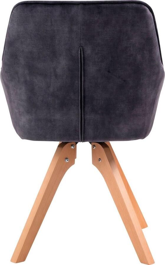 SalesFever Stoel met armleuningen Växjö Eetkamerstoel comfort en stijl Zitcomfort opnieuw gedefinieerd: 180° draaiplaat inbegrepen! (1 stuk) - Foto 7