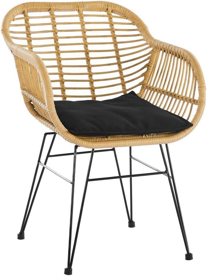 SalesFever Stoel Wels Komfortabler Sitzplatz van weerbestendig kunststof vlechtwerk in rotan-look (set 2 stuks) - Foto 3