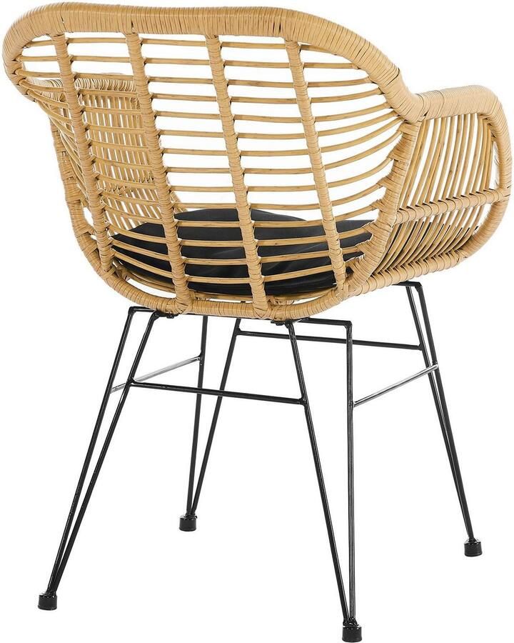 SalesFever Stoel Wels Komfortabler Sitzplatz van weerbestendig kunststof vlechtwerk in rotan-look (set 2 stuks)