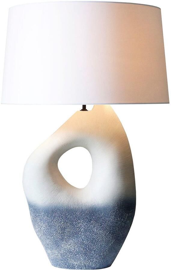 SalesFever Tafellamp Keramiek met handgeschilderde keramische basis (1 stuk) - Foto 8