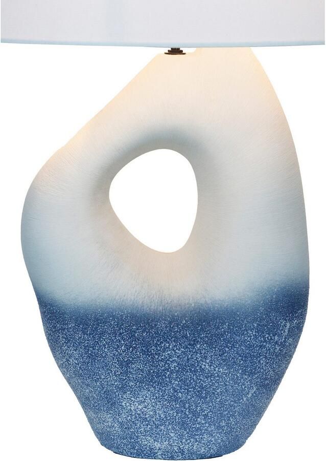 SalesFever Tafellamp Keramiek met handgeschilderde keramische basis (1 stuk) - Foto 6