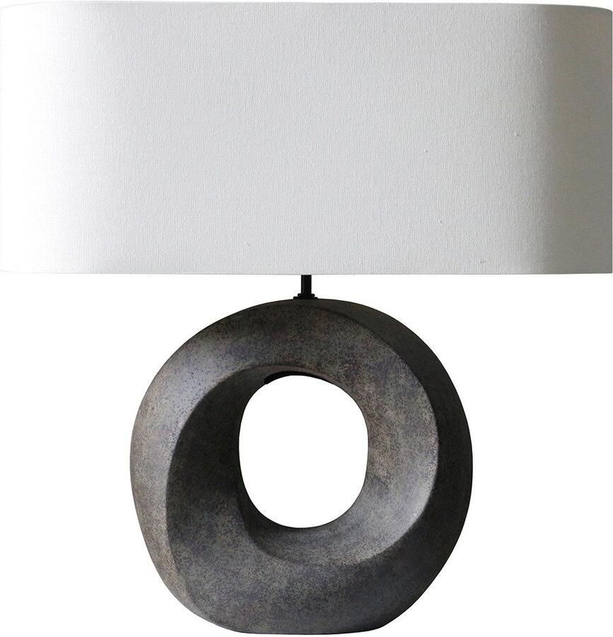 SalesFever Tafellamp Keramiek met handgeschilderde keramische basis (1 stuk) - Foto 8