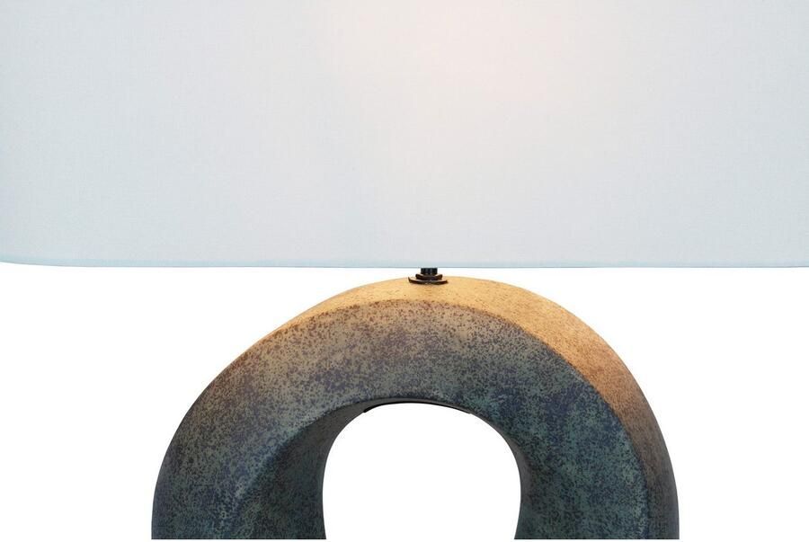 SalesFever Tafellamp Keramiek met handgeschilderde keramische basis (1 stuk) - Foto 5