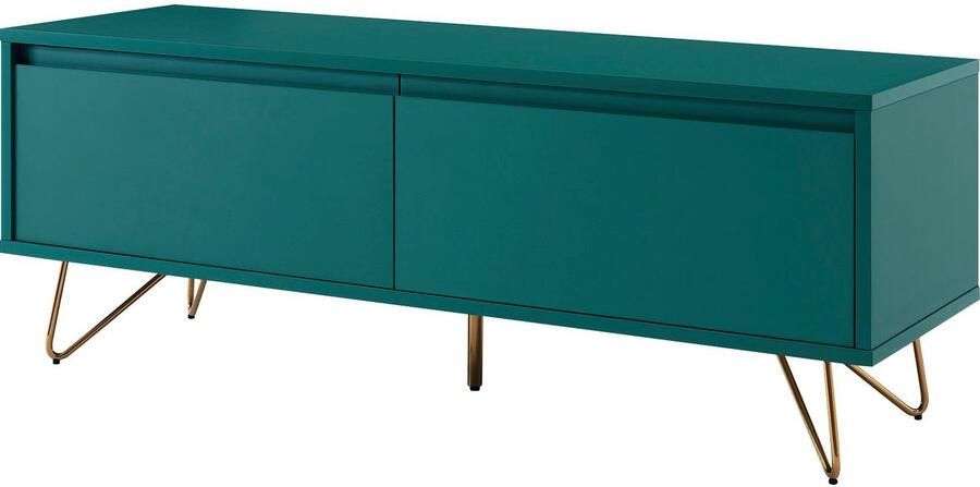 SalesFever Tv-meubel Bolton Lowboard in schlichter Eleganz Commode met kleppendempers hairpin benen - Foto 6