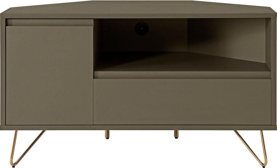 SalesFever Tv-meubel Bolton Moderne TV-Eckkommode Hoekoplossing tv-meubel mat gelakt push-to-openfunctie - Foto 7