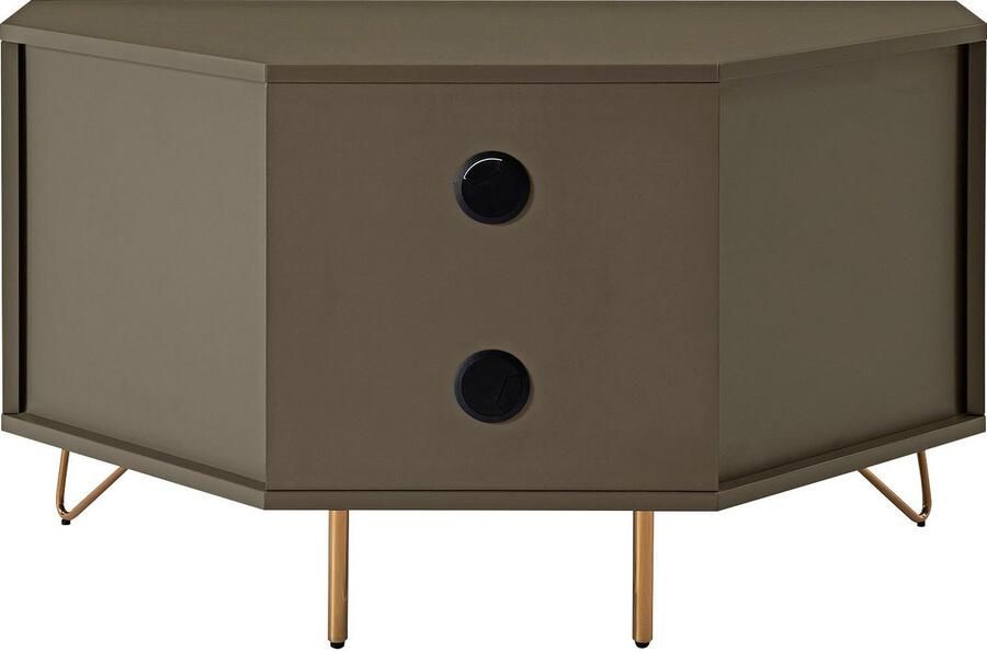 SalesFever Tv-meubel Bolton Moderne TV-Eckkommode Hoekoplossing tv-meubel mat gelakt push-to-openfunctie - Foto 5