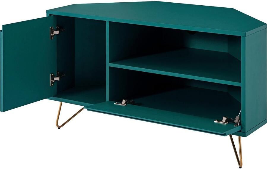 SalesFever Tv-meubel Bolton Moderne TV-Eckkommode Hoekoplossing tv-meubel mat gelakt push-to-openfunctie - Foto 7