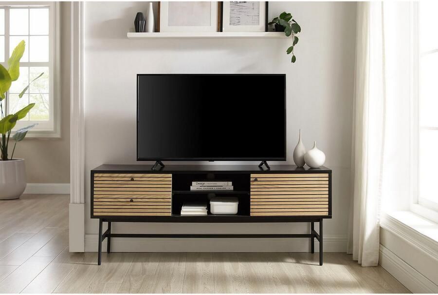 SalesFever Tv-meubel Torsby Stilvolles Lowboard für Ihr Wohnzimmer Commode met 2 kabeldoorvoeren - Foto 5