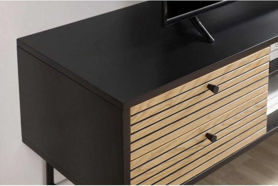 SalesFever Tv-meubel Torsby Stilvolles Lowboard für Ihr Wohnzimmer Commode met 2 kabeldoorvoeren - Foto 7