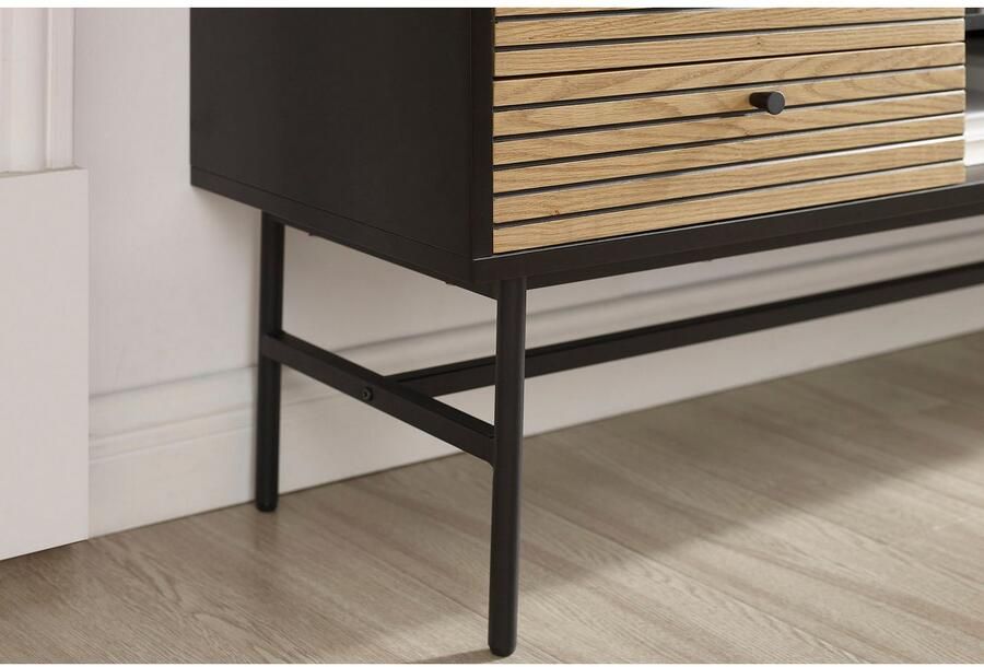 SalesFever Tv-meubel Torsby Stilvolles Lowboard für Ihr Wohnzimmer Commode met 2 kabeldoorvoeren - Foto 3