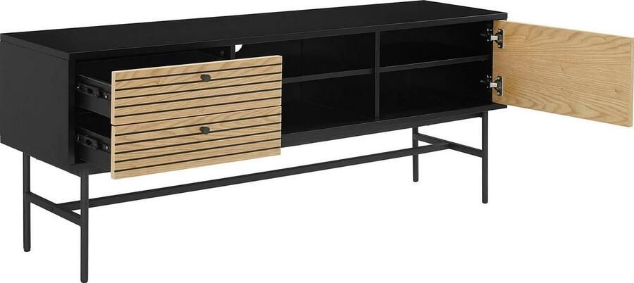 SalesFever Tv-meubel Torsby Stilvolles Lowboard für Ihr Wohnzimmer Commode met 2 kabeldoorvoeren - Foto 14