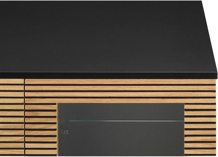 SalesFever Vitrinekast Torsby Designer Vitrine in edler Optik Eiken echt houtfineer