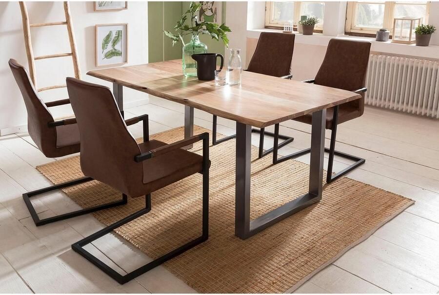 SalesFever Vrijdragende stoel Boston Design-Poslterstuhl für stilvolle Sitzgelegenheiten in moderne vintage-look (set 2 stuks) - Foto 5