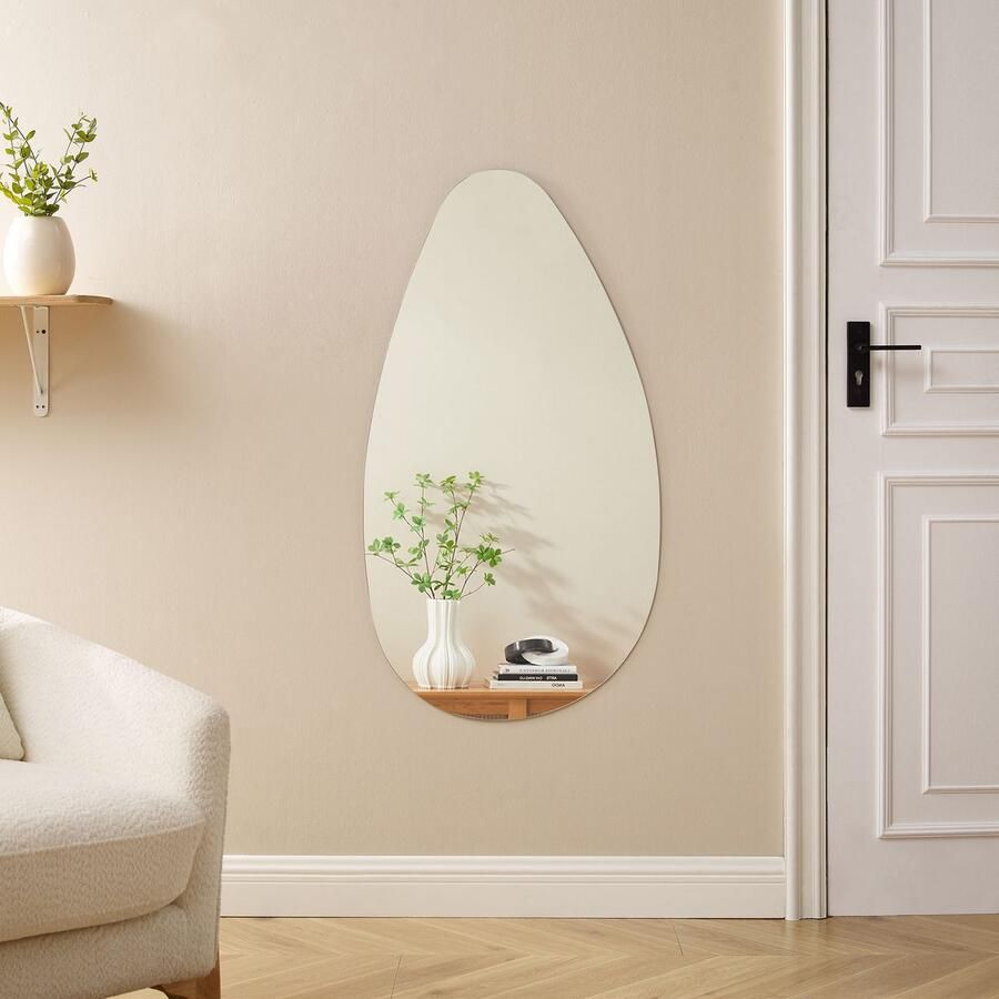 SalesFever Wandspiegel Design-Wandspiegel für stilvolle Akzente ovaal druppelvormig (1 stuk)