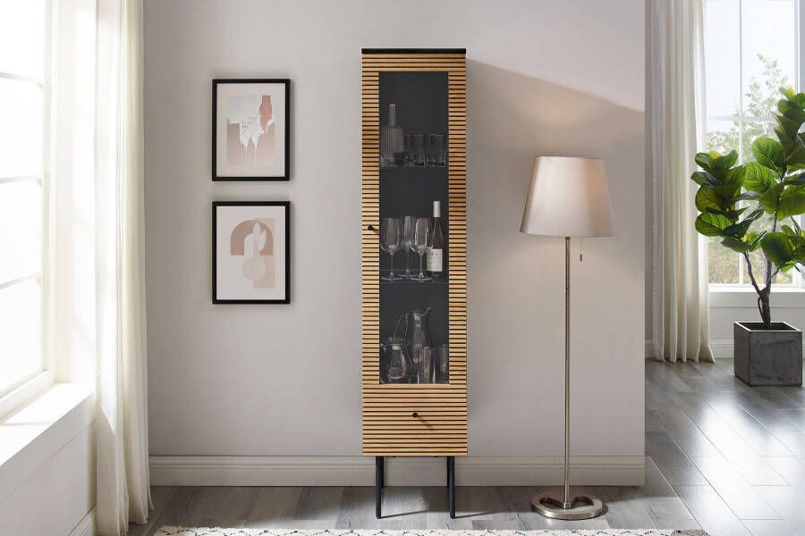 SalesFever Vitrinekast Torsby Exquisite Vitrine für Stilbewusste Eiken echt houtfineer - Foto 8