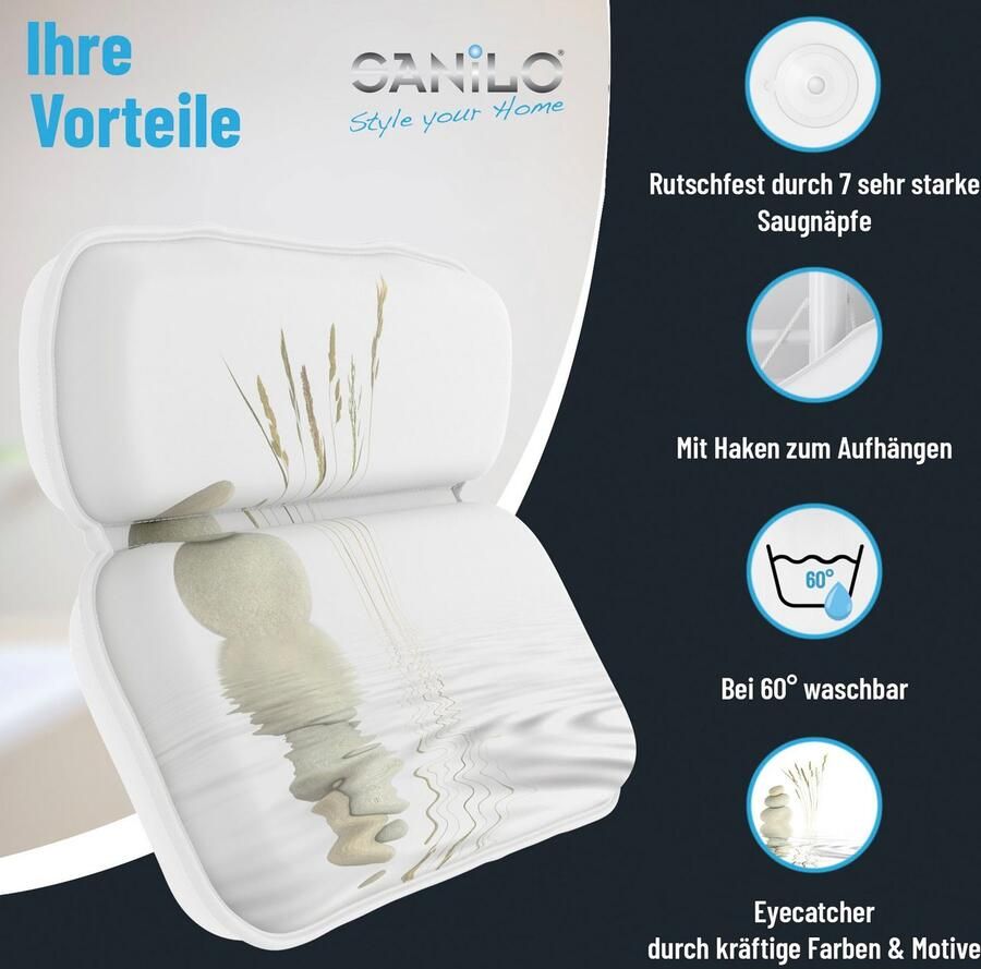 Sanilo Nekkussen Badkussen Balans comfortabel antislip volle kleuren met 7 prima zuignappen - Foto 5