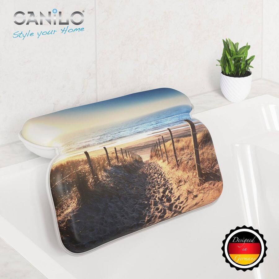 Sanilo Nekkussen Badkussen Dune comfortabel antislip volle kleuren met 7 prima zuignappen - Foto 3