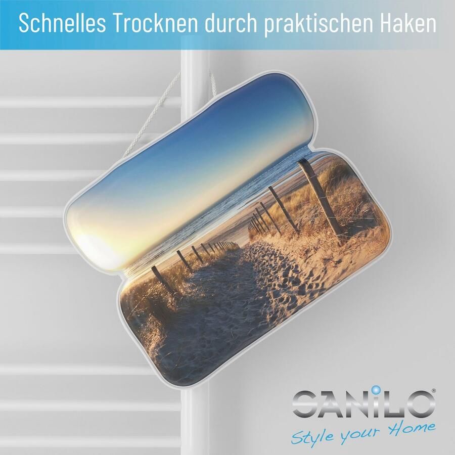 Sanilo Nekkussen Badkussen Dune comfortabel antislip volle kleuren met 7 prima zuignappen - Foto 4