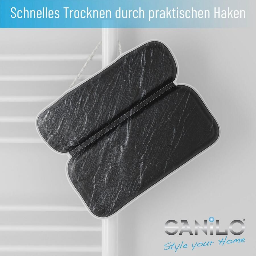 Sanilo Nekkussen Badkussen Granit comfortabel antislip volle kleuren met 7 prima zuignappen - Foto 3