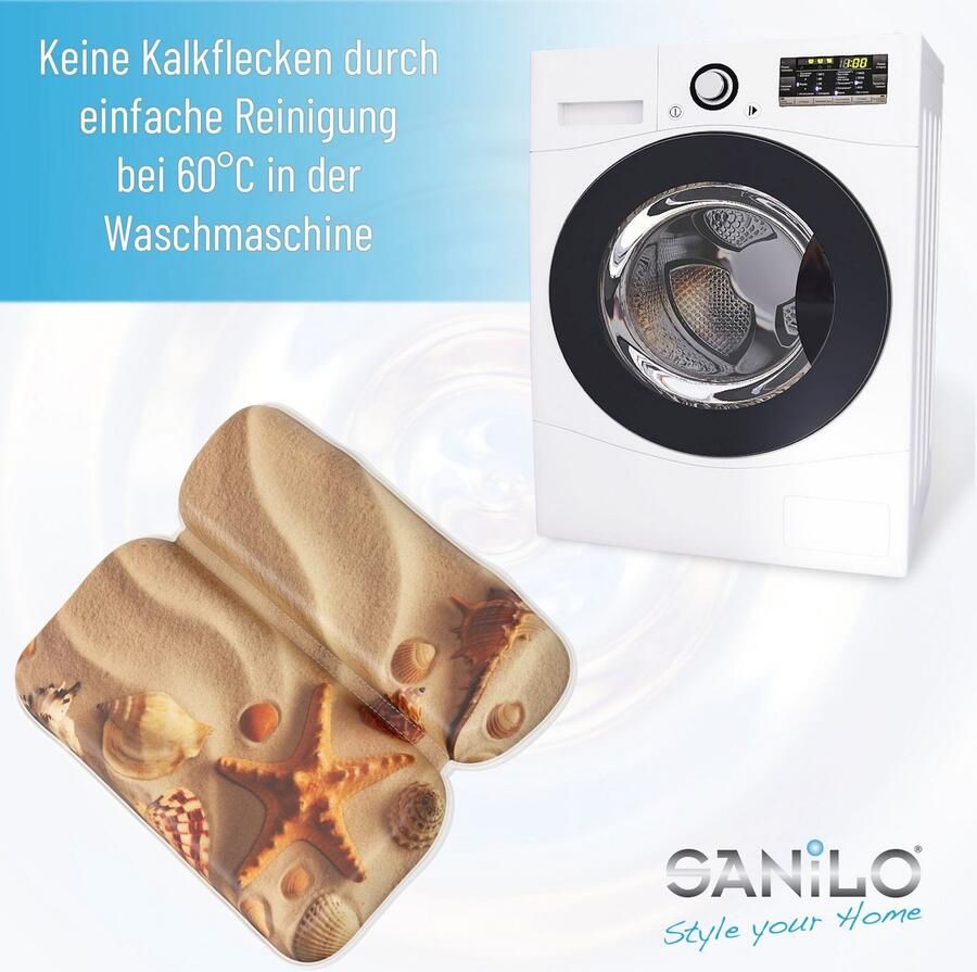 Sanilo Nekkussen Badkussen Sanibel comfortabel antislip volle kleuren met 7 prima zuignappen - Foto 6