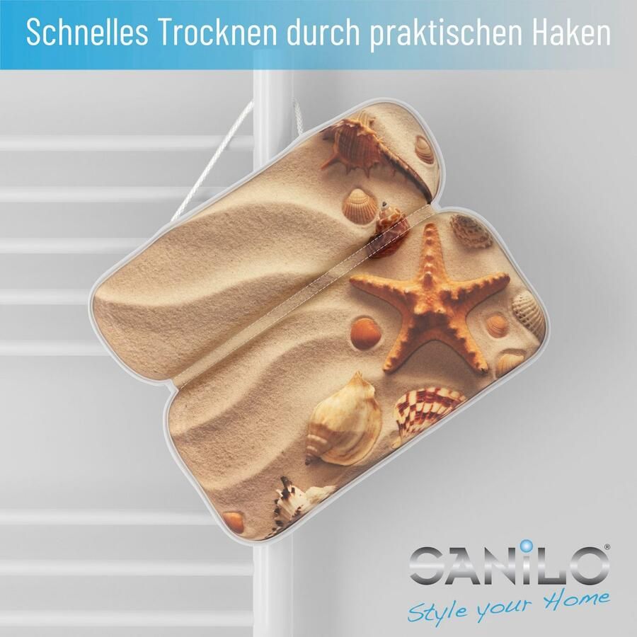 Sanilo Nekkussen Badkussen Sanibel comfortabel antislip volle kleuren met 7 prima zuignappen - Foto 3