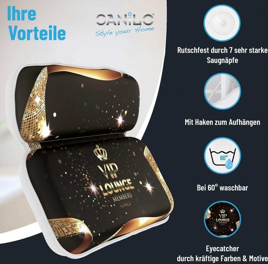 Sanilo Nekkussen Badkussen VIP-Lounge comfortabel antislip volle kleuren met 7 prima zuignappen - Foto 6
