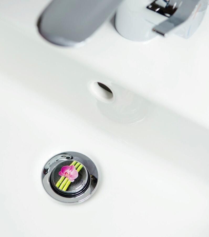 Sanilo Set badkameraccessoires Asia bestaand uit toiletzitting badmat en wastafelplug (complete set 3-delig) - Foto 2